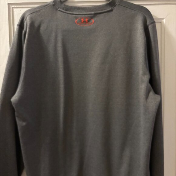 Under Armour Crew Neck – Dark Grey with Orange Logo - Picture 4 of 4